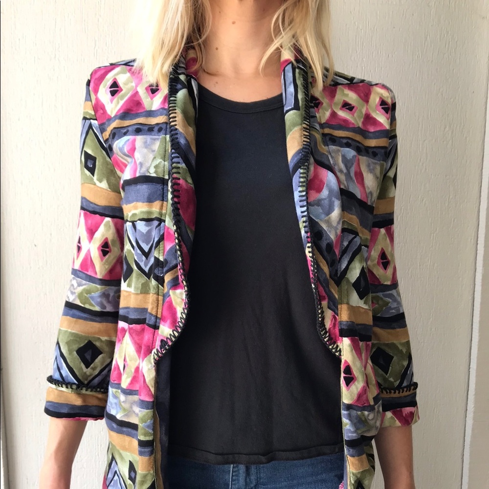 80’s Vintage Printed Blazer- Price drop!